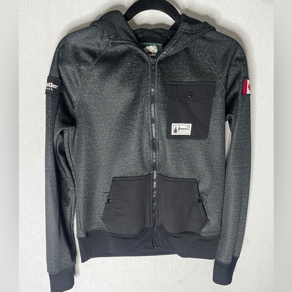 Roots Canada Apres Ski Fleece Lined Whistler Hoodie Jacket M